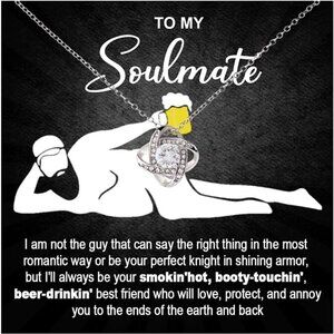 To My Soulmate Necklace For Women, Gift For Wife, Necklace For Girlfriend, Wife